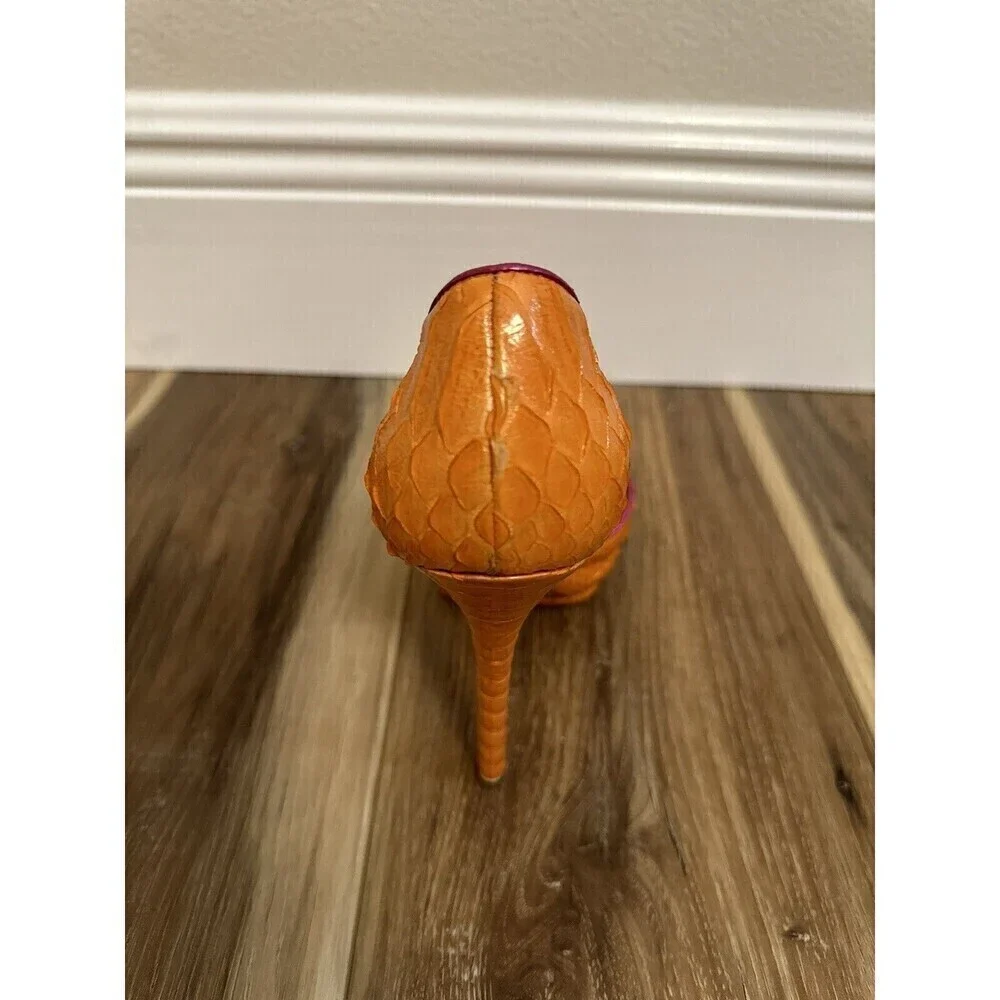 Nicholas Kirkwood Platform Heels EU 36.5 Orange Snakeskin
